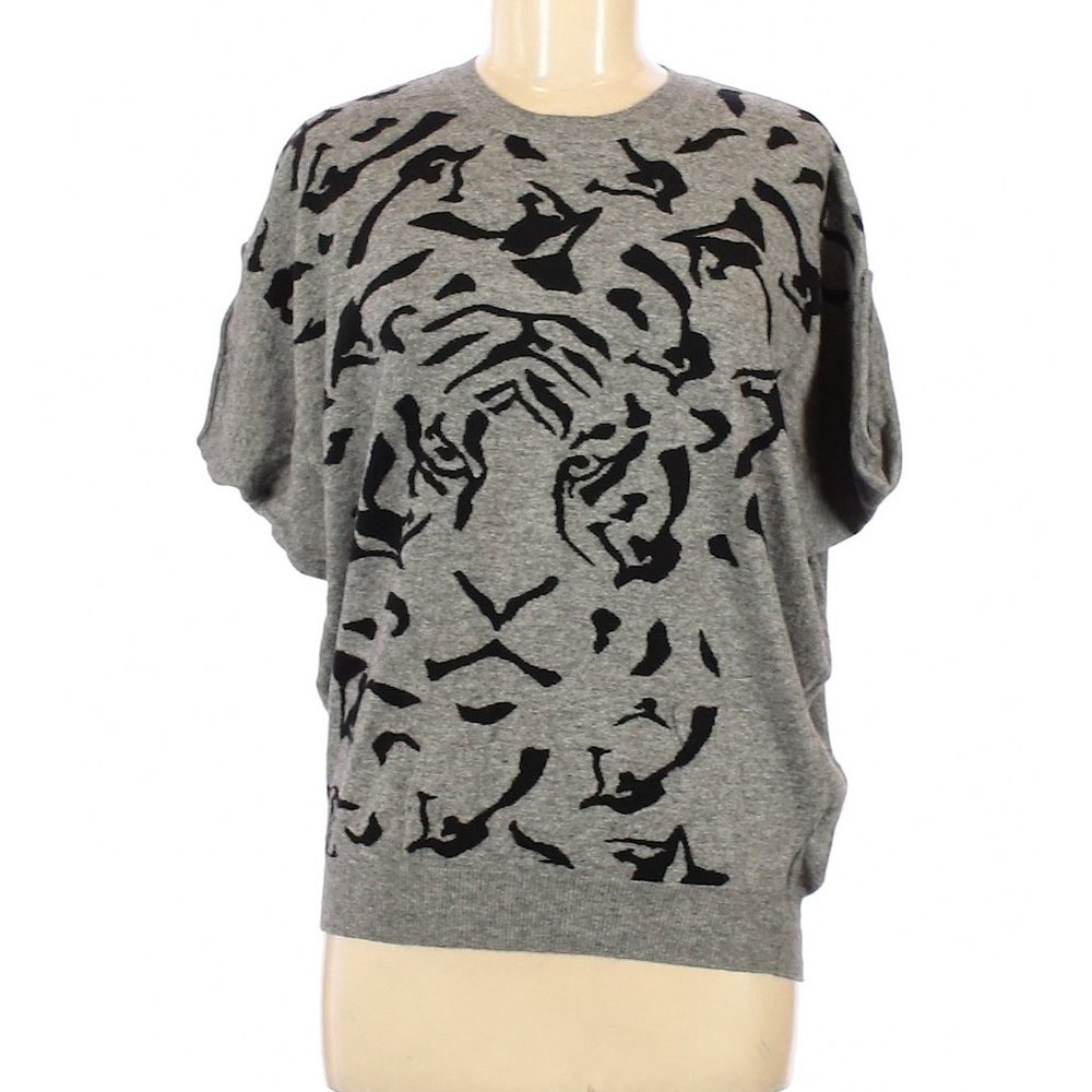Tiger Print Pullover Sweater
